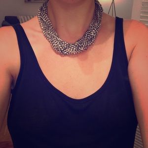 Chunky crystal statement necklace